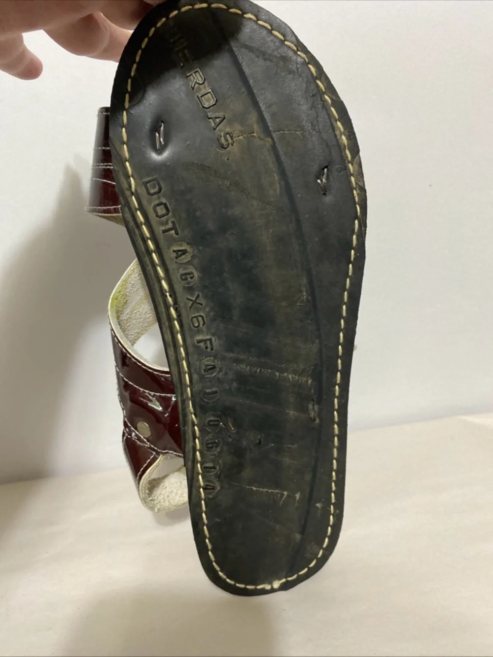 LEFT FOOT ONLY Handcrafted Mexican Huarache Cruzado Leather Sandal Size 29 US 11